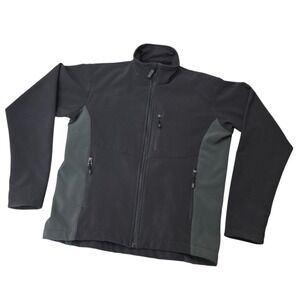 Storm Creek‎ Winter Park Jacket Medium Black Gray Softshell Zippered Pockets